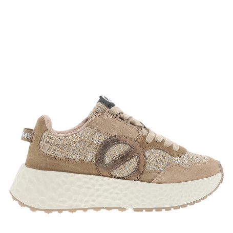 Baskets Carter Jogger en cuir beiges à talon...
