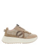 Thumbnail Baskets Carter Jogger en cuir beiges à talon compensé bas pourvues de lacets