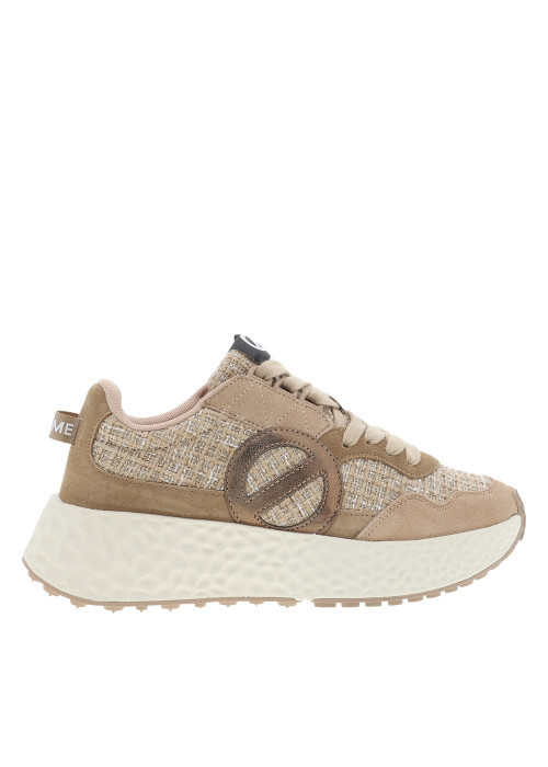 Baskets Carter Jogger en cuir beiges à talon...