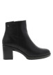 Thumbnail Boots en cuir noir à talon décroché haut dotées d'un zip latéral de fermeture