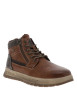 Thumbnail Bottines brun à talon plat munies de lacets et d'un zip latéral - Image 2