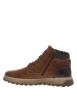 Thumbnail Bottines brun à talon plat munies de lacets et d'un zip latéral - Image 3