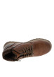 Thumbnail Bottines brun à talon plat munies de lacets et d'un zip latéral - Image 5
