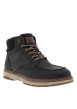 Thumbnail Bottines charbon à talon plat munies de lacets et d'un zip latéral - Image 2