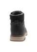 Thumbnail Bottines charbon à talon plat munies de lacets et d'un zip latéral - Image 4