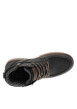Thumbnail Bottines charbon à talon plat munies de lacets et d'un zip latéral - Image 5