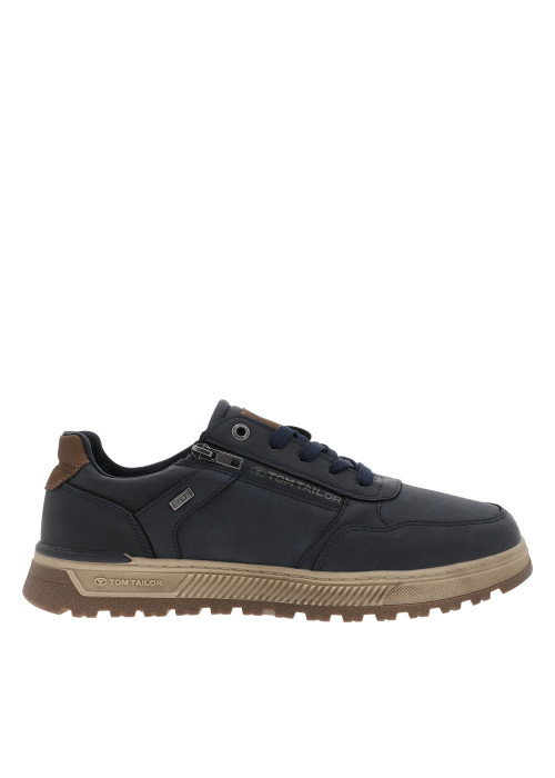 Sneakers bleu marine à talon plat pourvues de...