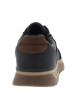 Thumbnail Sneakers bleu marine à talon plat pourvues de lacets et d'un zip latéral - Image 4