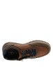 Thumbnail Sneakers cognac à talon plat avec des lacets et un zip latéral - Image 5