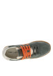 Thumbnail Tennis en cuir kaki à talon plat pourvues de lacets bicolores - Image 5