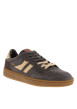 Thumbnail Tennis en cuir marron à talon plat munies de lacets bicolores - Image 2