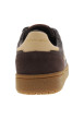 Thumbnail Tennis en cuir marron à talon plat munies de lacets bicolores - Image 4