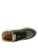 Thumbnail Baskets running Clement Worn en cuir kaki à talon plat pourvues de lacets - Image 5