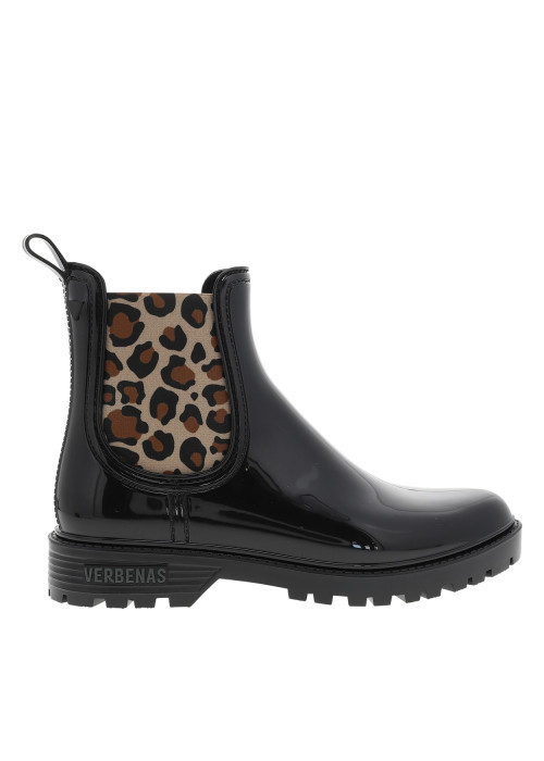 Boots Gaudi Brillo vernies noir à talon décroché bas avec goussets élastiqués