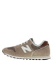 Thumbnail Baskets running 373 en cuir beiges avec un talon plat et des lacets - Image 3