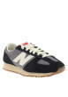 Thumbnail Tennis 471 en cuir noires et grises avec un talon plat et des lacets - Image 2