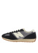 Thumbnail Tennis 471 en cuir noires et grises avec un talon plat et des lacets - Image 3