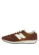 Thumbnail Tennis 471 en cuir bordeaux et miel avec un talon plat et des lacets - Image 3