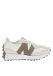 Thumbnail Baskets running 327 en cuir écrues avec un talon plat et des lacets