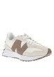 Thumbnail Baskets running 327 en cuir écrues avec un talon plat et des lacets - Image 2