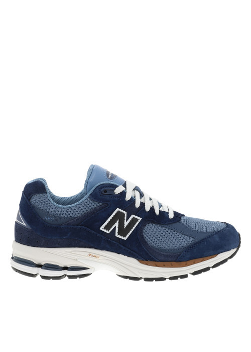 Baskets running 2002 en cuir bleu marine avec...