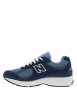 Thumbnail Baskets running 2002 en cuir bleu marine avec un talon plat et des lacets - Image 3