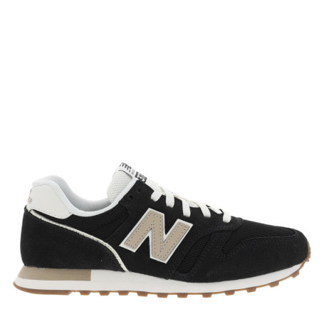 Baskets running 373 en cuir noires avec un...