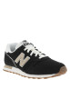 Thumbnail Baskets running 373 en cuir noires avec un talon plat et des lacets - Image 2