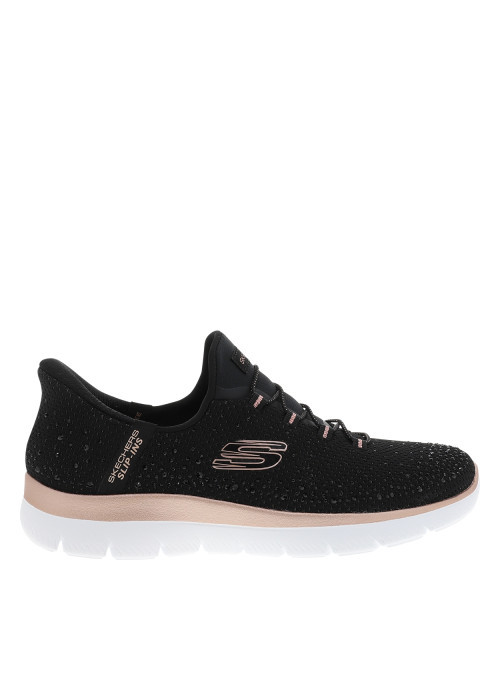 Baskets running Summits Brillant Shine noires à...