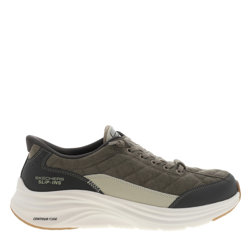 Skechers - Baskets Running à Talon Plat Pourvues D'empiècements Sur Les Côté - Vert