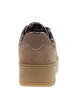 Thumbnail Tennis basses à plateforme en cuir suédé marron avec un double laçage - Image 4