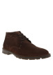 Thumbnail Bottines en cuir brunes avec un talon décroché bas et des lacets ronds - Image 2