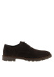 Thumbnail Derbies en cuir chocolat avec un talon décroché bas et des lacets ronds