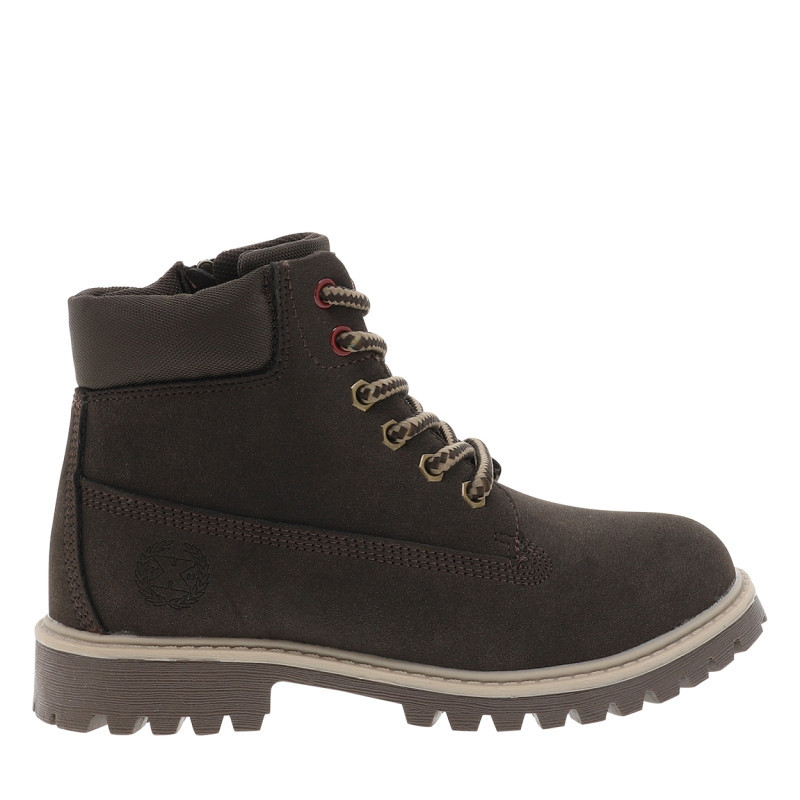 Xti - Boots Marron à Talon Décroché Bas Et à Zip Et Lacets Ronds Bicolores - Marron Xti - Boots Marron à Talon Décroché Bas Et à Zip Et Lacets Ronds Bicolores - Marron