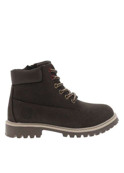 Boots marron à talon décroché bas et à zip et...