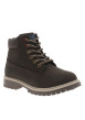 Thumbnail Boots marron à talon décroché bas et à zip et lacets ronds bicolores - Image 2