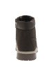 Thumbnail Boots marron à talon décroché bas et à zip et lacets ronds bicolores - Image 4