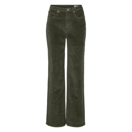 Pantalon en coton kaki coupe bootcut pourvu de...