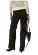 Thumbnail Pantalon en coton kaki coupe bootcut pourvu de poches plaquées - Image 3