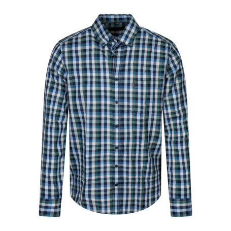Chemise en coton à carreaux avec une coupe...