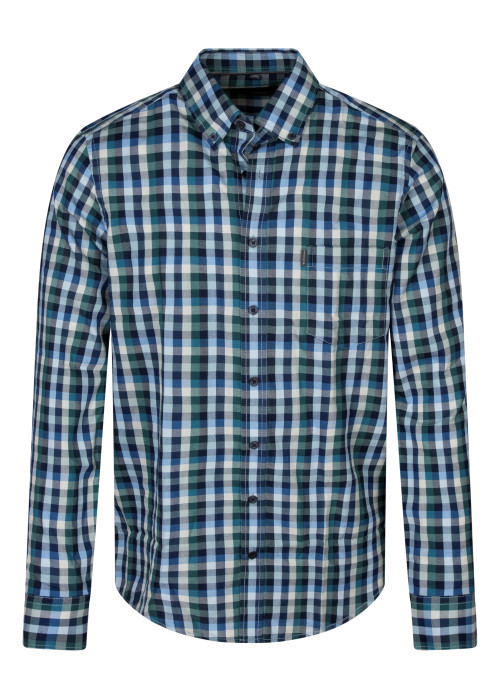 Chemise en coton à carreaux avec une coupe...
