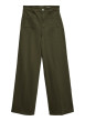 Thumbnail Jean en coton kaki coupe bootcut pourvu de poches plaquées à l'avant