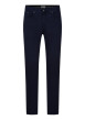 Thumbnail Pantalon 5 poches en coton mélangé bleu denim uni muni d'une coupe droite