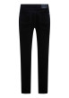 Thumbnail Pantalon en coton en velours côtelé bleu nuit uni pourvu d'une coupe droite - Image 2