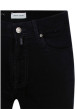 Thumbnail Pantalon en coton en velours côtelé bleu nuit uni pourvu d'une coupe droite - Image 3