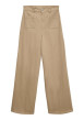 Thumbnail Jean en coton beige coupe bootcut pourvu de poches plaquées à l'avant
