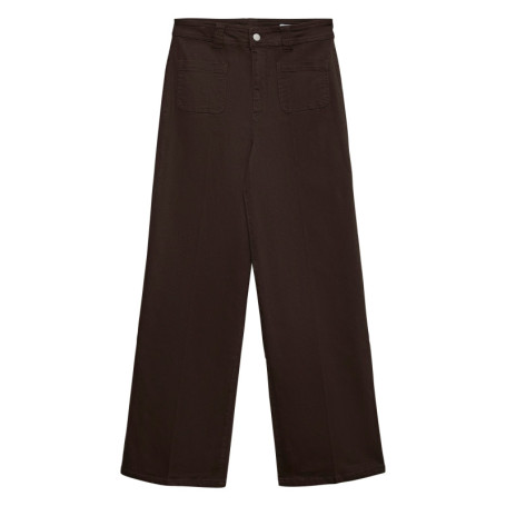 Jean en coton marron coupe bootcut pourvu de...