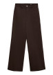 Thumbnail Jean en coton marron coupe bootcut pourvu de poches plaquées à l'avant