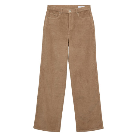 Pantalon en coton beige coupe bootcut pourvu de...