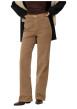 Thumbnail Pantalon en coton beige coupe bootcut pourvu de poches plaquées - Image 3